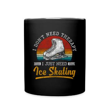 Schlittschuhe Eis Cool - Tasse einfarbig - Schwarz - Vorne