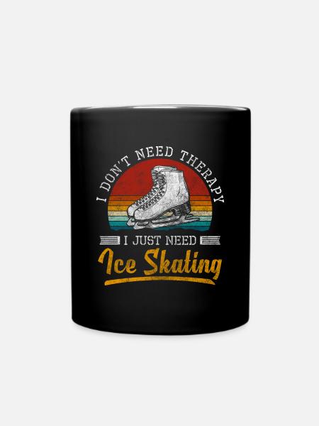 Schlittschuhe Eis Cool - Tasse einfarbig - Schwarz