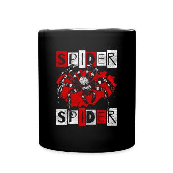 Toile d’araignée Proie Insecte - Mug uni - noir - Devant