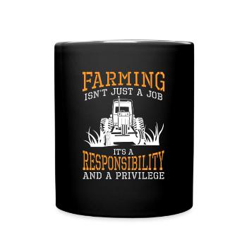 Bauer Farmer Protest - Full Colour Mug - black - Front