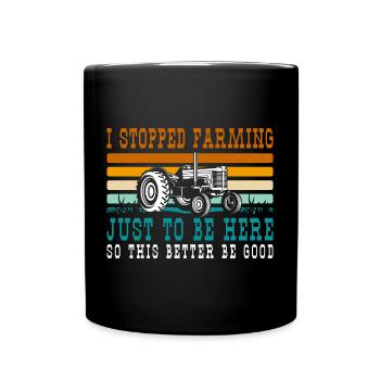 Fermier Fermier Vache - Mug uni - noir - Devant