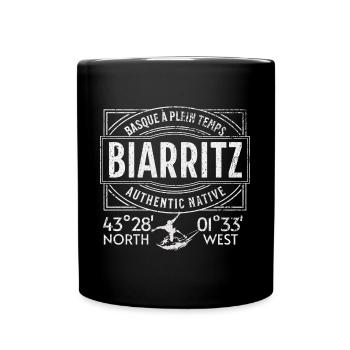 Authentischer Ureinwohner von Biarritz - Tasse einfarbig - Schwarz - Vorne