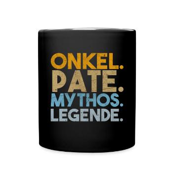 Patenonkel - Tasse einfarbig - Schwarz - Vorne