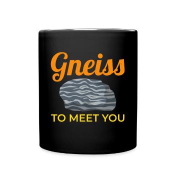 Gneiss Crystal Mineral Collecting Rock Hunting - Full Colour Mug - black - Front
