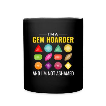 Crystal Collecting Rock Hunting Mineral Collector - Full Colour Mug - black - Front