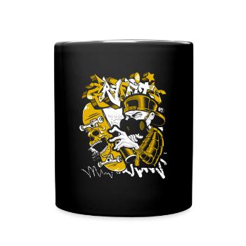 Streetart Zug Hip Hop Cool - Tasse einfarbig - Schwarz - Vorne