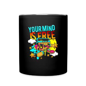 Graffiti rappeur style de rue - Mug uni - noir - Devant
