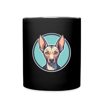 Africain sans poils Chien Race Dessin animé Kawaii Clipart - Mug uni - noir - Devant