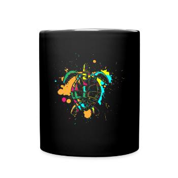 Meer Wasser Niedlich - Tasse einfarbig - Schwarz - Vorne