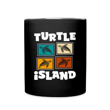 Meer Wasser Niedlich - Tasse einfarbig - Schwarz - Vorne