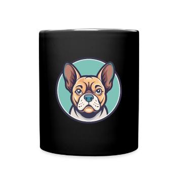 Braque Auvergne Dog Breed Cartoon Kawaii Clipart - Full Colour Mug - black - Front
