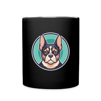 Braque Du Bourbonnais Hunderasse Cartoon Kawaii Haustier - Tasse einfarbig - Schwarz - Vorne