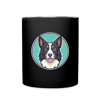 Bucovine Berger Chien Race Dessin animé Kawaii Clipart - Mug uni - noir - Devant