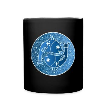 Signe astrologique du poisson - Mug uni - noir - Devant