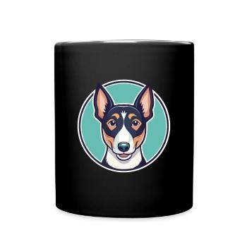 Chilean Fox Terrier Dog Breed Funny Cartoon Kawaii - Full Colour Mug - black - Front