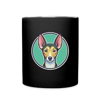 Cirneco Delletna Chien Race Dessin animé Kawaii Clipart - Mug uni - noir - Devant