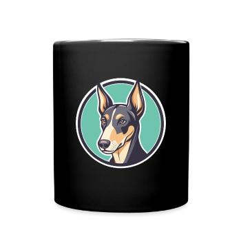 Chien de chasse crétois Race Dessin animé Kawaii Clipart Animal de compagnie - Mug uni - noir - Devant