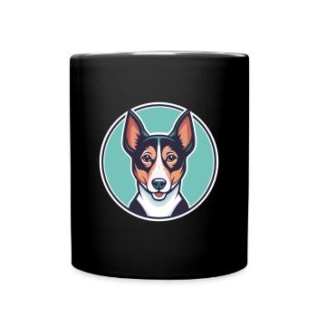 Dänemark Feist Hund Rasse Cartoon Kawaii Clipart Haustier - Tasse einfarbig - Schwarz - Vorne