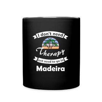 Insel Madeira in Portugal - Tasse einfarbig - Schwarz - Vorne