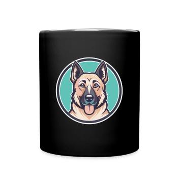 Kangal berger chien race dessin animé Kawaii Clipart - Mug uni - noir - Devant
