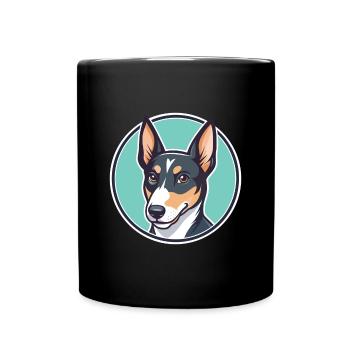 Terrier japonais chien race dessin animé Kawaii Clipart - Mug uni - noir - Devant