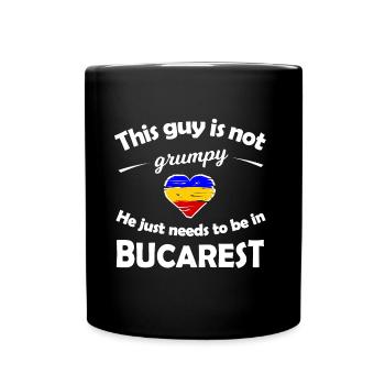 Die Heimat Bukarest - Tasse einfarbig - Schwarz - Vorne