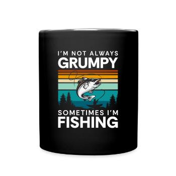 Fishing Fishing Zander - Full Colour Mug - black - Front