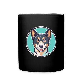 Kokoni Hund Rasse Cartoon Kawaii Clipart Tier Haustier - Tasse einfarbig - Schwarz - Vorne