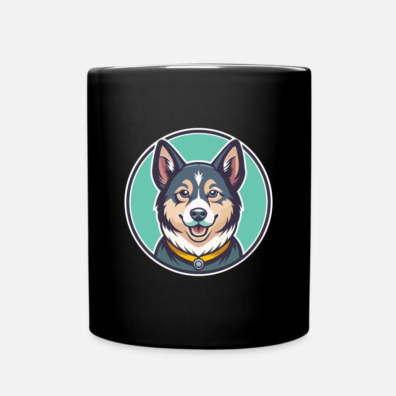 Kunming Hunderasse Cartoon Figur Kawaii Clipart - Tasse einfarbig - Schwarz