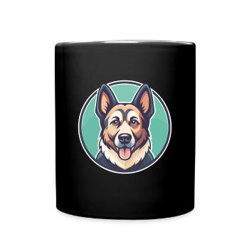 Magyar Agar Chien Race Drôle Dessin animé Kawaii Clipart - Mug uni - noir - Devant