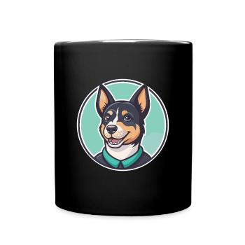 Perro De Presa Mallorquin Hunderasse Cartoon Kawaii - Tasse einfarbig - Schwarz - Vorne