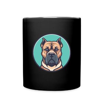 Perro De Presa Canario Hunderasse Cartoon Kawaii - Tasse einfarbig - Schwarz - Vorne