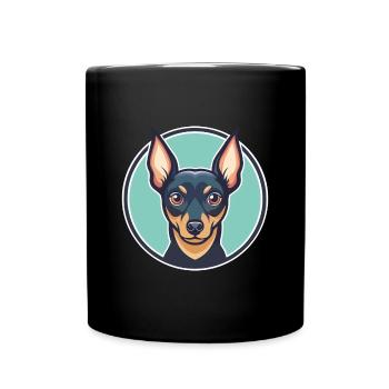 Prague Ratter Chien Race Dessin animé Kawaii Clipart Animal de compagnie - Mug uni - noir - Devant