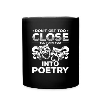 Poésie Machine à écrire - Mug uni - noir - Devant