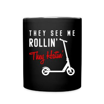 E-Scooter Sport Rider Motor - Full Colour Mug - black - Front