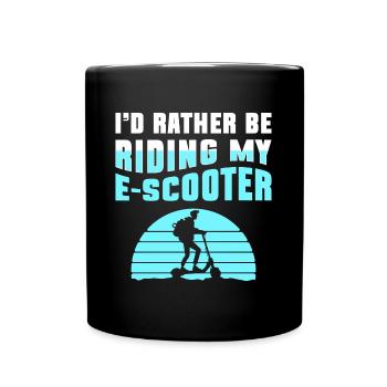 E-Scooter Scooter Riding Environment Motor - Full Colour Mug - black - Front
