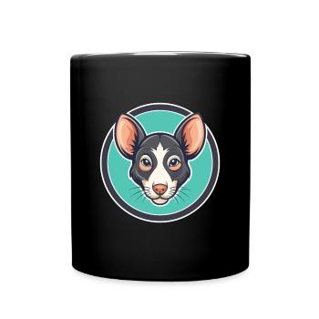 Ratonero Murciano Race Chien Dessin animé Kawaii Clipart - Mug uni - noir - Devant