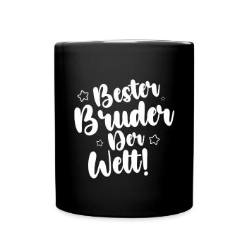 Bester Bruder Der Welt - Tasse einfarbig - Schwarz - Vorne