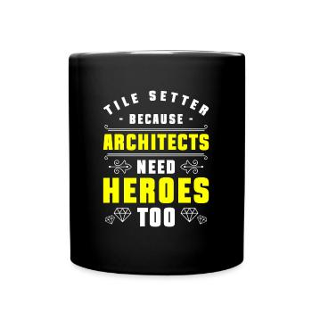 Tiler work - Full Colour Mug - black - Front