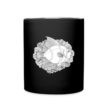 Fisch Pazifischer Ozean Koralle - Tasse einfarbig - Schwarz - Vorne