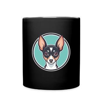 Jouet Fox Terrier Chien Race Dessin animé Kawaii Clipart - Mug uni - noir - Devant