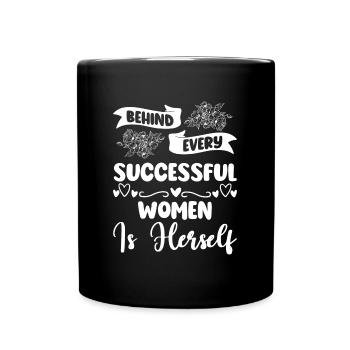 Frau Feminist Emanzipation Macht - Tasse einfarbig - Schwarz - Vorne