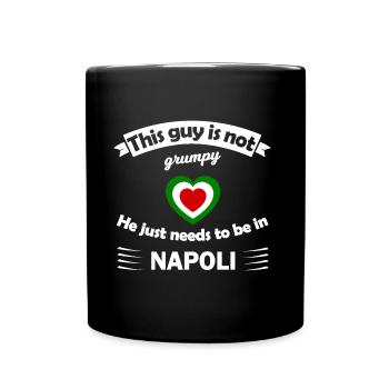 Heimweh nach Neapel - Tasse einfarbig - Schwarz - Vorne