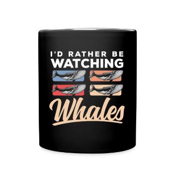 Meer Fisch Tierschutz - Tasse einfarbig - Schwarz - Vorne