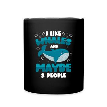 Meer Wasser Tauchen - Tasse einfarbig - Schwarz - Vorne
