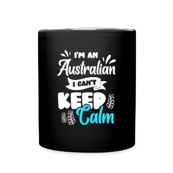 Flagge Koala Land Australier - Tasse einfarbig - Schwarz - Vorne