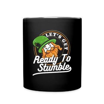 Ierland Shamrock Luck - Mok uni - zwart - Voor