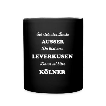 Supporters de Cologne-sur-le-Rhin - Mug uni - noir - Devant