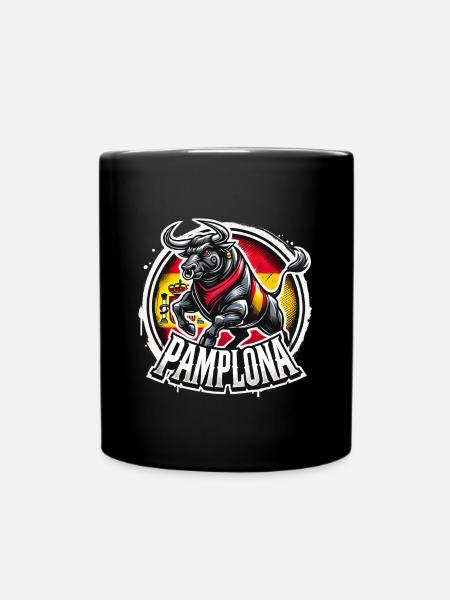 Vacances à Pampelune en Espagne - Mug uni - noir