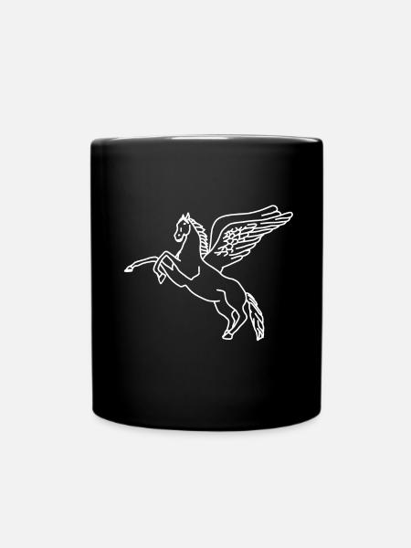Pegasus lineart - Tasse einfarbig - Schwarz